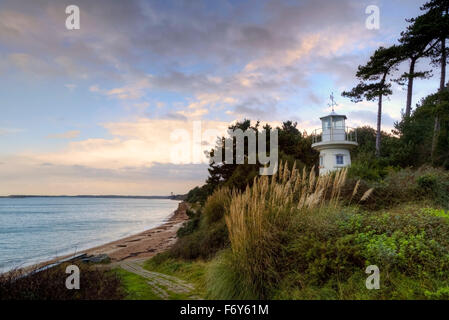 Lepe, Phare, Solent, Hampshire, England, UK Banque D'Images