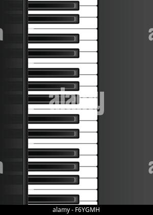 Clavier piano noir et blanc arrière-plan. Vector illustration. Illustration de Vecteur