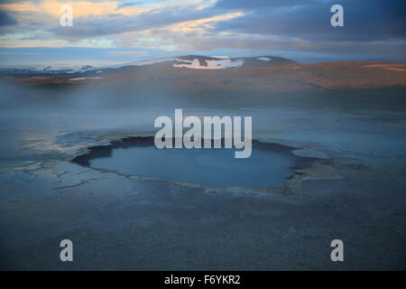 Piscine bleu - Hveravellir, Islande Banque D'Images