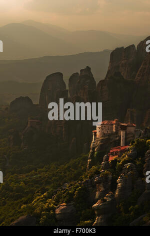 Paysage spectaculaire des montagnes Meteora monastère Banque D'Images