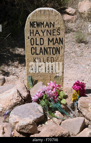 Tombstone, Arizona, USA, le 6 avril 2015, Boot Hill Cemetery, vieille ville de l'ouest accueil de Doc Holliday et Wyatt Earp et de coups à l'O.K. Corral Banque D'Images