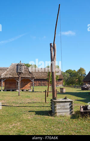 Le Musée de la campagne de Mazovie à Sierpc, Pologne. Village du 19e siècle. Banque D'Images