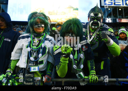 Seattle, USA. 22 novembre, 2015. Seahawks se déguisent, lors d'un match entre les San Francisco 49ers et les Seahawks de Seattle à CenturyLink Field à Seattle, WA, le 22 novembre 2015. Les Seahawks a gagné 29-13. Credit : Cal Sport Media/Alamy Live News Banque D'Images