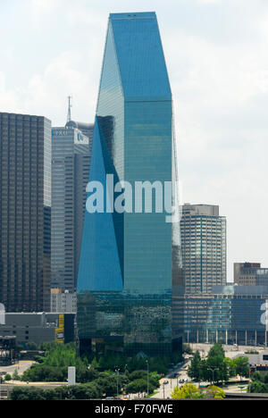 Le centre-ville de Dallas Skyline dans le Texas, USA. Banque D'Images