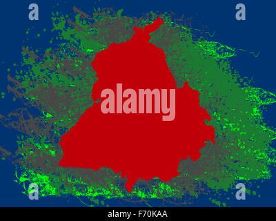 Illustration, Punjab Plan de situation, l'Inde, l'Asie Banque D'Images