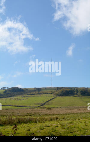 North Hessary Tor gare aérienne télécommunications tour à Princetown à Dartmoor, dans le Devon (Angleterre) Banque D'Images