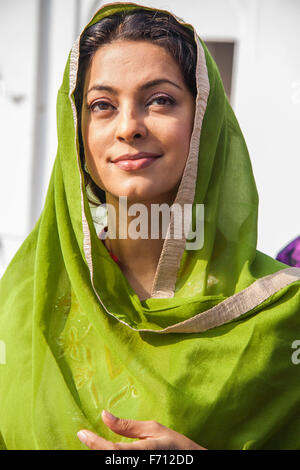 L'actrice juhi chawla bollywood indien, Amritsar, Punjab, en Inde, en Asie Banque D'Images