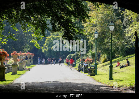 Preston's Avenham Park en été Banque D'Images