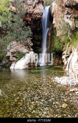 Rocky Mountain cascade dans Barranco blanco, médaille, Andalousie, espagne. Banque D'Images