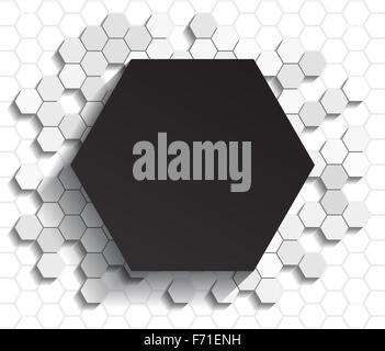 Fond plat hexagonal Illustration de Vecteur