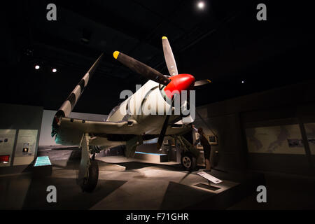 L'intérieur de l'avion de guerre mémorial de la guerre de Canberra Banque D'Images