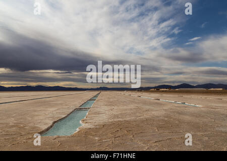 Photographie de la saline Salinas Grandes, dans le nord-ouest de l'Argentine. Banque D'Images