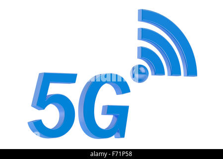 5G concept isolé sur fond blanc Banque D'Images