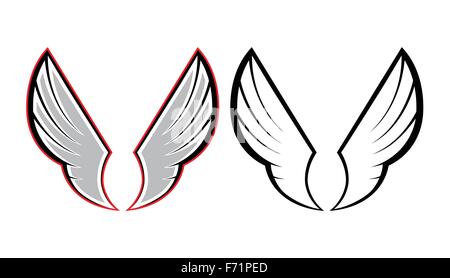 Ailes simple design. Pas d'effets utilisés. Illustration de Vecteur