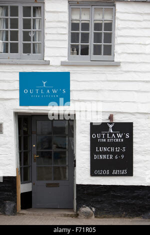 Chef Nathan Outlaw's Fish Cuisine restaurant, port Isaac, Cornwall Banque D'Images