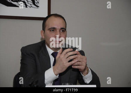 Copenhague, Danemark. 23 novembre, 2015. Son Altesse Royale le prince Ali Bin Al Hussian candidat à la présidence pour FIFAsports tient conférence de presse à l'hôtel Hilton de Copenhague Kastrup Credit : Francis Dean/Alamy Live News Banque D'Images