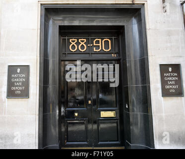 Hatton Garden Coffre-Ltd, London, UK, scène d'un grand vol qualifié. Procès en cours dans voleurs London UK. Banque D'Images