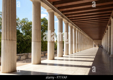 Stoa d'Attalos et Musée de l'Agora, Agora antique d'Athènes, Athènes, Grèce Banque D'Images