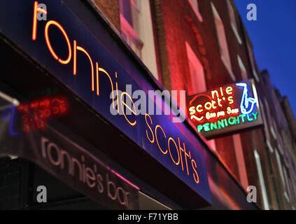 Ronnie Scott's Jazz club et bar à Soho, Londres Banque D'Images