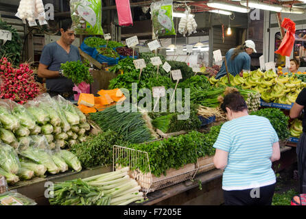 Marché de Mahane Yehuda à Jérusalem, Banque D'Images