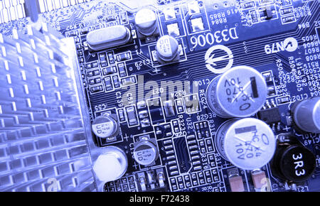Gros plan d'une carte graphique de l'ordinateur Banque D'Images