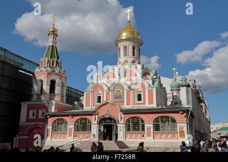 La Cathédrale de Kazan sur la Place Rouge, Moscou, Russie. Banque D'Images