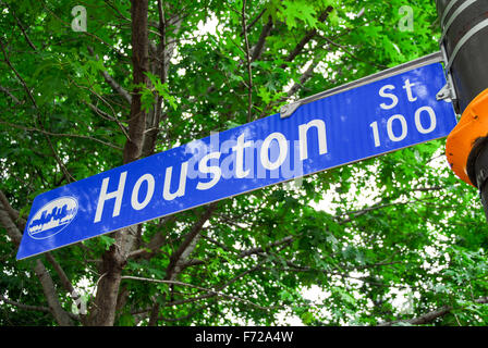 Houston Street Sign in Dallas/Fort Worth Texas Banque D'Images