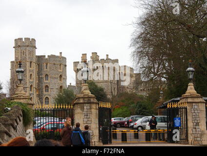 Embarquement au château de Windsor, Windsor, Berkshire, Royaume-Uni Banque D'Images