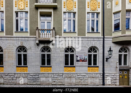 Ancien siège du KGB dans une cave murée Tallin Estonie Banque D'Images