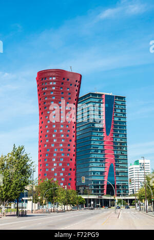 Hotel Porta Fira, à côté de la tour Realia Barcelone, dans Barcelone, Catalogne, Espagne Banque D'Images