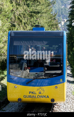 Les touristes en Gubałowka Gubałowka sur funiculaire PKL Hill Mountain. Tatra, Zakopane, Pologne, Europe Comté Banque D'Images