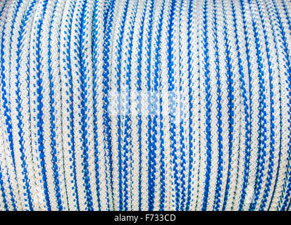 Fond bleu-blanc corde - texture. Banque D'Images