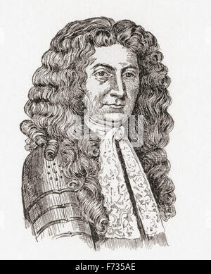 Sir Edmund Andros, 1637 -1714. Administrateur colonial français en Amérique du Nord. Banque D'Images