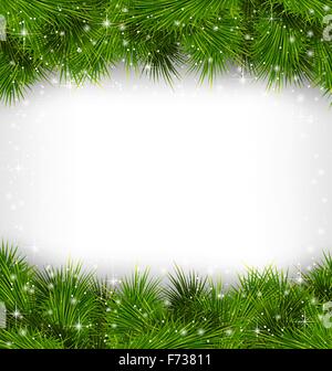 Comme des branches de pins gris sur châssis Illustration de Vecteur