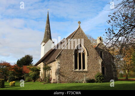 Vue arrière du All Saints' Church, Stock, Essex, Angleterre Banque D'Images