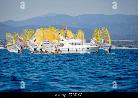 ISAF Sailing World Cup Hyères - Fédération Française de Voile. RSXM Banque D'Images