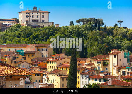 L'Oltrarno et Fort Belvedere à Florence, Italie Banque D'Images