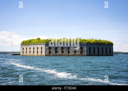 Fort Gorges dans Casco Bay Banque D'Images