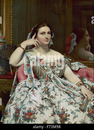 Jean Auguste Dominique Ingres - Madame Moitessier Banque D'Images