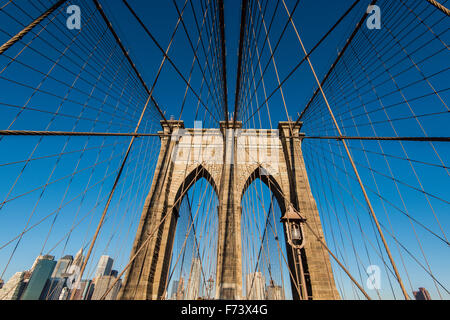 Pont de Brooklyn, New York, USA Banque D'Images