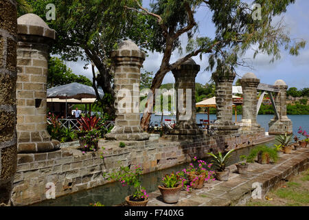 Nelson Dockyard partie de l'arsenal Nelsons parc national dans la région des Caraïbes Antigua Banque D'Images