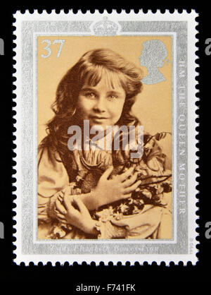 Timbre-poste. La Grande-Bretagne. La reine Elizabeth II. 1990. 90ème.Anniversaire de la reine Elizabeth la reine mère. 37p. Banque D'Images
