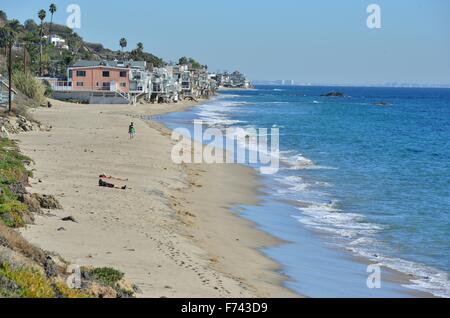 La plage de Malibu, Californie Banque D'Images