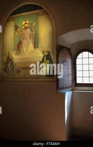 La moquerie du Christ. Musée San Marco, Florence Beato Angelico La derisione di Cristo Banque D'Images
