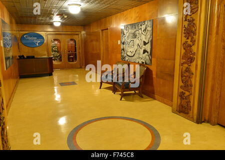 L'intérieur de la chemise le RMS Queen Mary. Banque D'Images