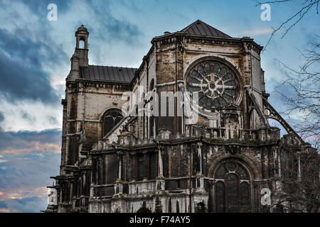 Eglise de Sainte Catherine à Bruxelles sur un jour nuageux, Belgique Banque D'Images