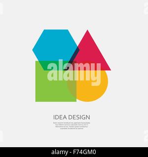 Vector carré, triangle, cercle, hexagone Illustration de Vecteur