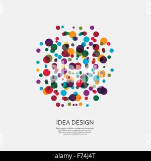 Vector modèle de points colorés. Ornement circulaire pour la conception Illustration de Vecteur