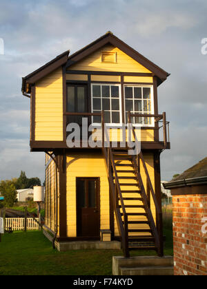 Le signal fort restauré Wroxham sur la bure Valley Railway Norfolk Angleterre Banque D'Images