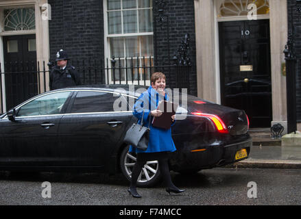 Tina Stowell,Baronne Stowell de Beeston,arrive au numéro 10 Downing Street.Baronnes Stowell est leader de la Chambre des Lords Banque D'Images